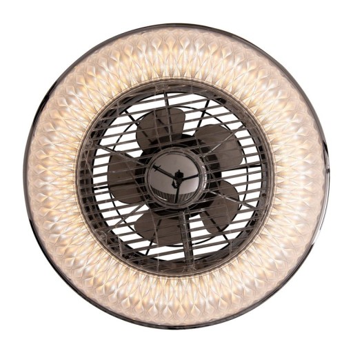 LED ceiling light "Viento" with fan, made of metal and plastic, with integrated LEDs, lighting for living rooms or office