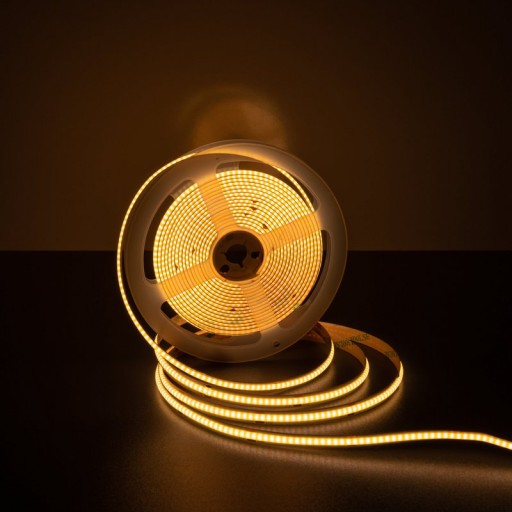 COB-LED-Stripe 5 Meter, weiß/transparent, dimmbar mit Memoryfunktion