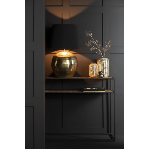 J-Line Console Zigzag Hout/Metaal Naturel/Zwart