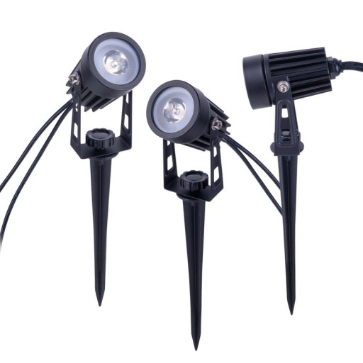 3er LED Solarspot mit Erdspieß ""Spoti"" Außen-Erdspieß aus Metall und ABS-Kunststoff in Schwarz,, mit fest verbauten LEDs mit drei Leistungsstufen