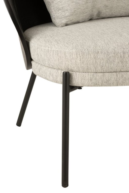 J-Line Lounge Chair Lone Wood/Metal Black/Grey