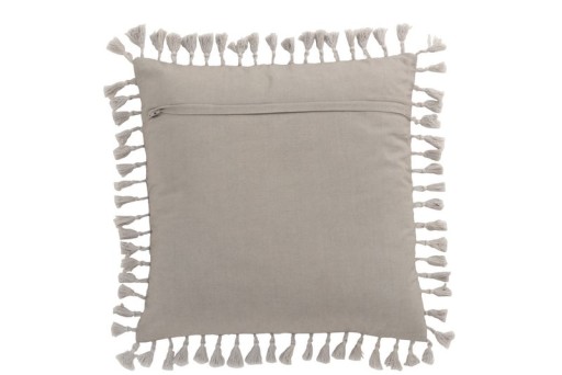 J-Line cushion Moroccan With Tassels - polyester - gray