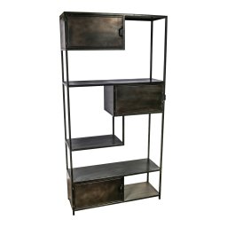Duana Playful Rusty Black Iron High Cabinet