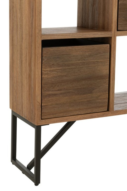 J-Line Cabinet With Drawers Recycled Teak Natural
