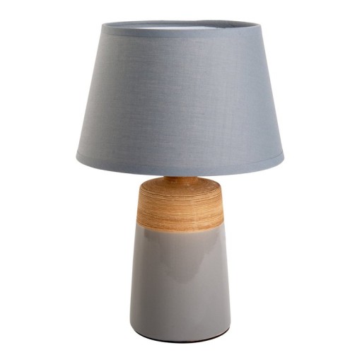 Ceramic table lamp "Talia", table lamp made of ceramic, beige/gray, with E14 socket, for dining room, living room, hallway or office, 31 cm high