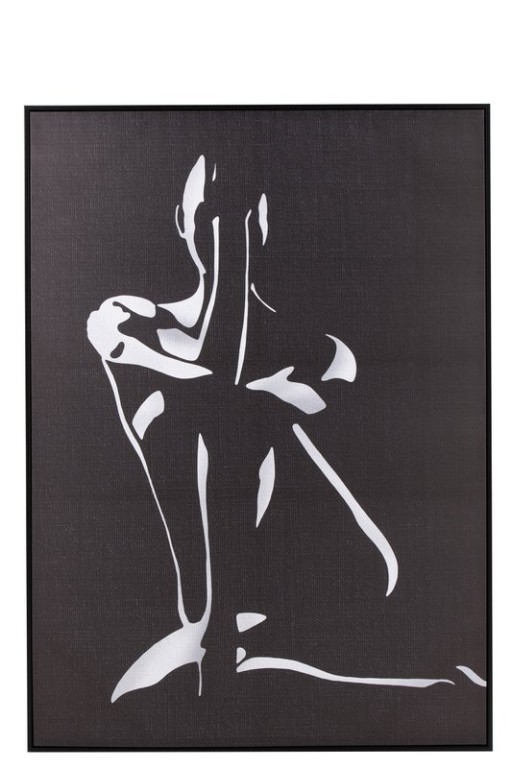 J-Line Frame Woman Canvas/Wood White/Black