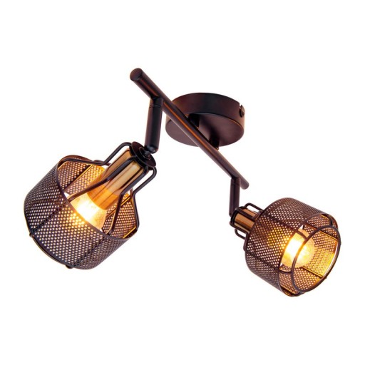 2er Wand- und Deckenleuchte Spot "FORO" aus Metall in Schwarz,, mit E14-Fassungen, ca. 32 x 18,5 x 15 cm. Stilvolle Beleuchtung für Wohnzimmer, Esszimmer oder Küche.