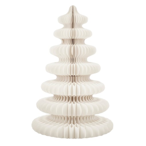 Decoratie Kerstboom - H152 x  Ø104 cm - Papier - FSC 100% - Wit