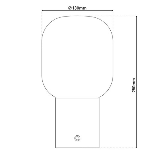 Akku-Tischleuchte "ALBERO" Deko-Tischleuchte aus messingfarbenem Metall und Glas mit fest verbauten LEDs, dimmbar mit Berührungssensor, 25 cm hoch