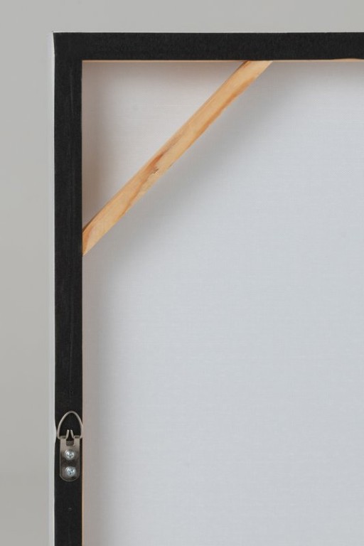 J-Line Painting Square Canvas/Wood Black/Gold