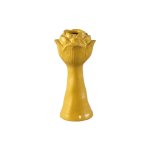 Minerva Yellow Ceramic Flower Shaped Vase L