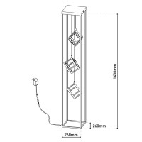 LED floor lamp h: 140cm "Tripoli"