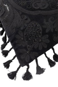 J-Line cushion Moroccan - cotton - black