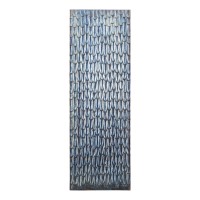 Chadwick Oil Gun Metal Wood Rect Wall Panel Drops