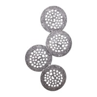 Geoffe Silver Casted Alu 4 Rounds Wall Panel