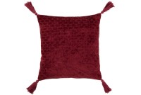 J-Line cushion Pattern - cotton - dark red