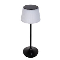 LED Leuchte "EMMI" für Außen und Innen, Tischlampe aus Metall und Kunststoff , mit fest verbauten LEDs, LED Tischlampe für Balkon, Terrasse, Garten, Wohnzimmer, Wintergarten, ca. 38 cm hoch