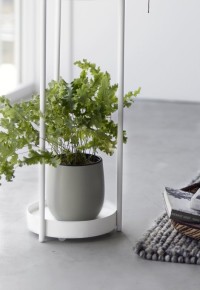 Yamazaki 2-tiered plant stand with caster - Tower - White