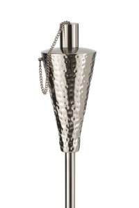 J-Line Garden Torch Conical Stainless Steel Silver