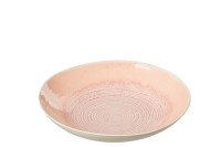 J-Line Deep Lara plate - porcelain - salmon - 4 pieces