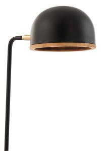 J-Line table lamp Evy - iron/wood - black/natural