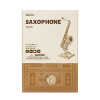 Robotime, 3D Houten Puzzel Muziekinstrument Saxophone, TG309, 8,5x7x23cm