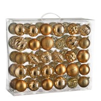 Kerstballen Set - 60 Stuks - Ø7 cm - Onbreekbaar - Koper