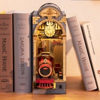 DIY Book Nook Bookend Time Travel, Robotime, TGB04, 18.4x9.8x25cm