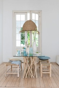 J-Line bank Timo - gras/hout - naturel