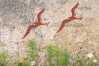 Wall decoration Seagulls Pair / Pair of Seagulls Rust Metal, 141615