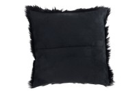 J-Line cushion Goat skin - faux fur - black