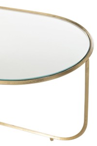 J-Line Set of 2 Tables Porte Metal/Glass Gold