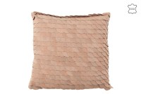 J-Line cushion Schub Square - leather - pink