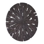 Bonte Brown MDF Wall Panel Wavy Carved Round L
