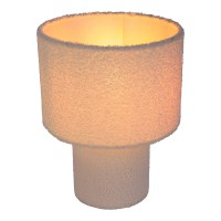 Table lamp "Fluffy" with text blades and foot in white, E27, approx. 31 cm high