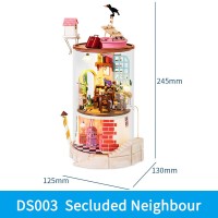 DIY Dollhouse Secluded Neighbour, Robotime, DS003, 12.5x13x24.5cm