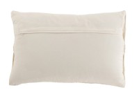 J-Line cushion Linea Macrame Rectangle - cotton - off-white