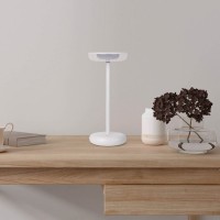 Cordless tablet light "Pasi" for outside and inside, made of metal and plastic in white, dimmable, with touch and memory function, approx. 26 cm high
