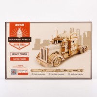 Wooden Puzzle 3D Heavy Truck, Robotime, MC502, 22.4x7.3x10 cm