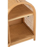 J-Line Ellen Rotan kast - 2 deuren - jute - naturel - S