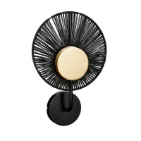 Helge Wall Lamp - L26 x W12 x H39 cm - Metal - Black, Gold