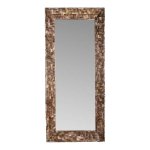 Chelsae Bronze Poly Rectangle Shell Mirror