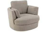 J-Line Lounge chair Swiv Wood/Textile Gray