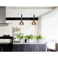 Hanger lamp "vaso", hintlamp gemaakt van metaal en rookglas in antraciet, E27 -aansluiting, voor eetkamer, woonkamer, hal of kantoor, met een Øvon 16 cm