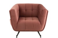 J-Line lounge chair 1-seater - textile/wood/metal - antique pink