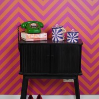Deco Jar -Swirl- Dolomite - Pink/Violet - 11x11x14,5cm