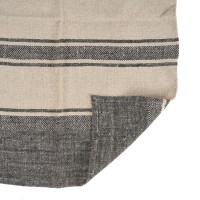 The Linen Smudge Keukenhanddoek - Naturel Zwart - 50x70