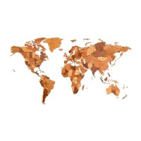 Art Wooden Wall Puzzle World Map Choco World, Eco Wood Art, Size L, 2727, 192x105 cm