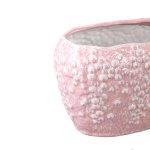 Avis PInk Ceramic Pot Oval Shaped Scales High