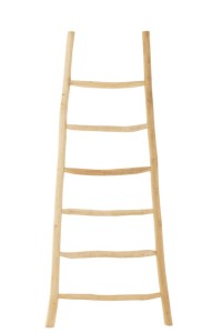 J-Line Ladder 6 Steps Teak Wood Natural